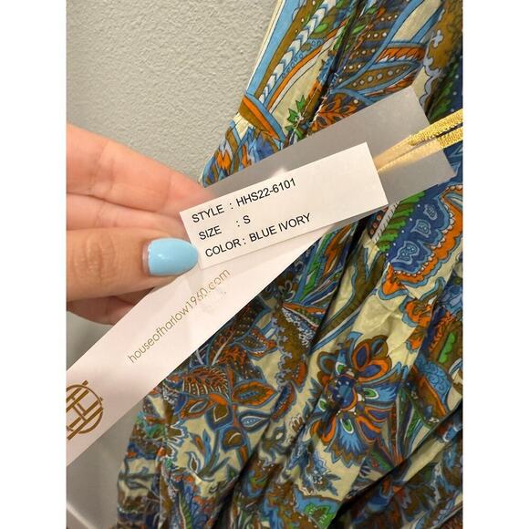 NWT House of Harlow 1960, Boho Floral Dress; Size - Picture 5 of 8